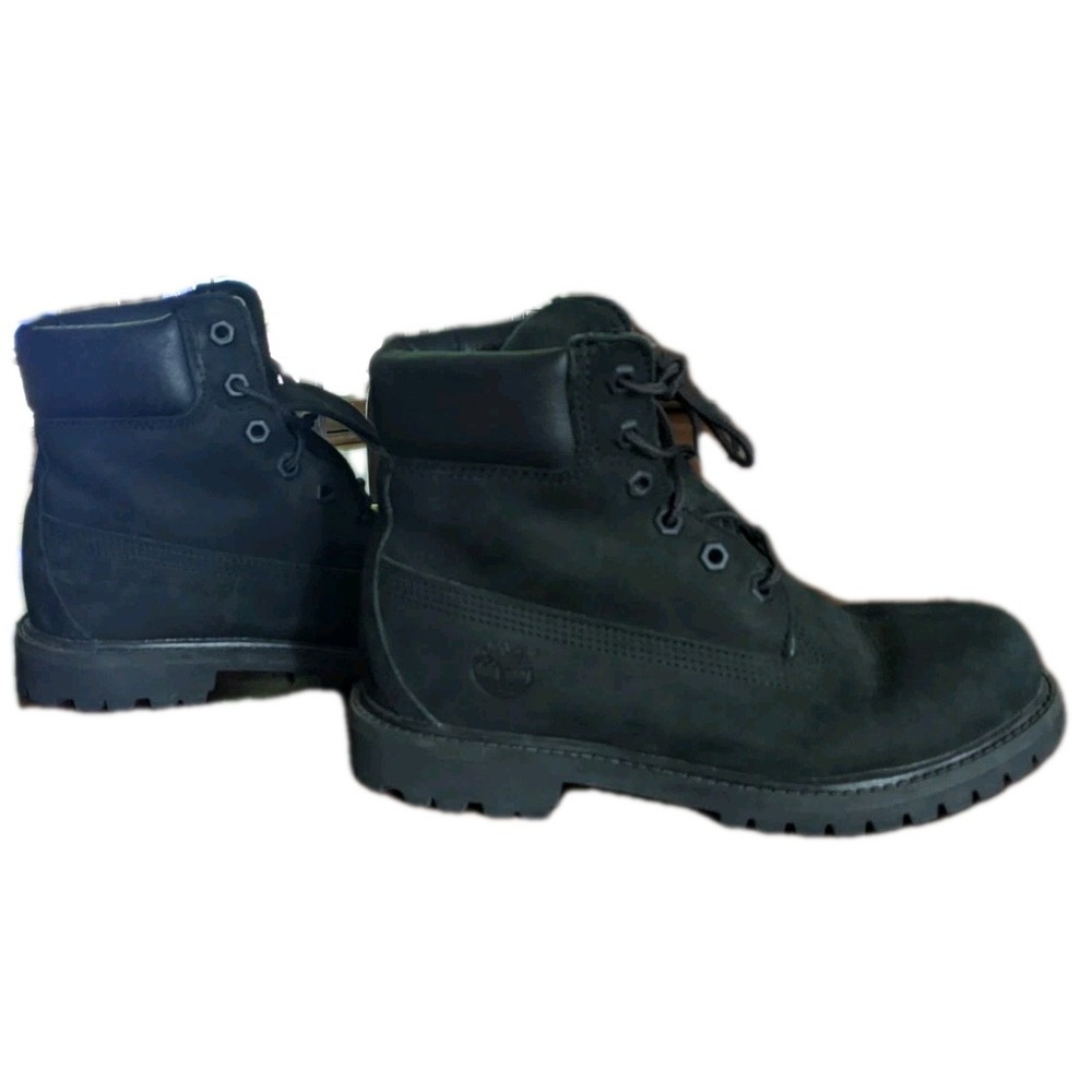 Timberland Women's Black‎ Nubuck Boots Size 7 (Men's 5.5) Leather Anti-fatigue